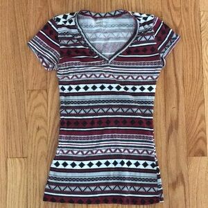 Wet Seal Multi-Colored Patterned Top